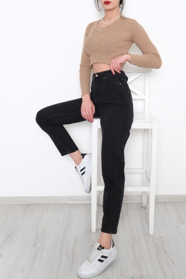 Picture of Contalı Mom Jeans Koyufüme - 2411.392.
