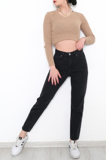 Picture of Contalı Mom Jeans Koyufüme - 2411.392.