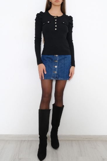 Picture of Yaka Çıtçıtlı Body Siyah - 10325.1187.