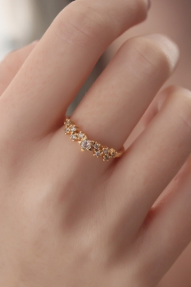 Picture of Erb Gold Renk Yıldız Model Zirkon Taşlı Kadın Yüzük