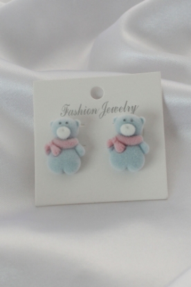 Picture of Erb Açık Mavi Renk Ayıcık Teddy Model Kadın Küpe